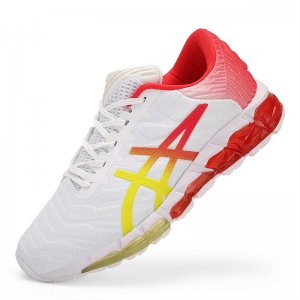 Tênis Asics Gel Quantum 360 5 - Branco Vermelho e Amarelo - Feminino 