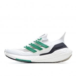 Tênis Adidas UltraBoost 21 - Branco Verde e Preto - Masculino 