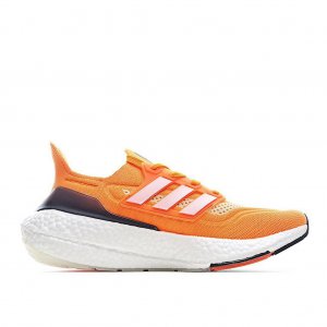 Tênis Adidas UltraBoost 21 - Laranja e Branco - Masculino