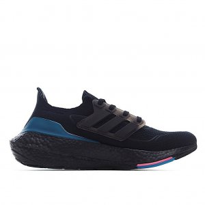 Tênis Adidas UltraBoost 21 - Preto e Azul Escuro - Masculino