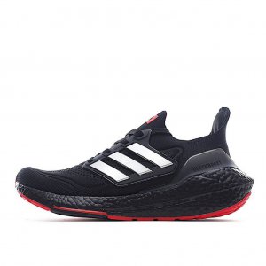 Tênis Adidas UltraBoost 21 - Preto Prata e Vermelho - Masculino 