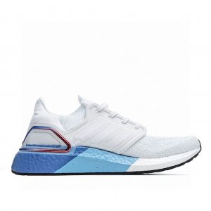 Tênis Adidas UltraBoost 20 - Branco e Azul - Masculino