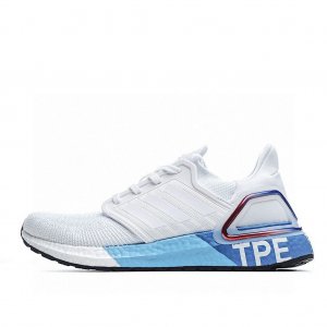 Tênis Adidas UltraBoost 20 - Branco e Azul - Masculino 
