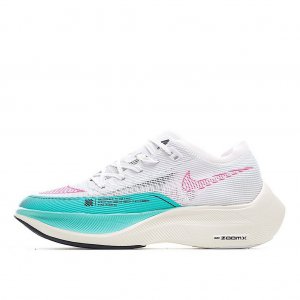 Tênis Nike ZoomX Vaporfly NEXT% - Branco e Azul Claro - Masculino 