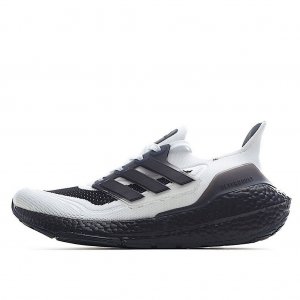 Tênis Adidas UltraBoost 21 - Branco Preto e Cinza Escuro - Masculino 