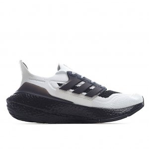 Tênis Adidas UltraBoost 21 - Branco Preto e Cinza Escuro - Masculino