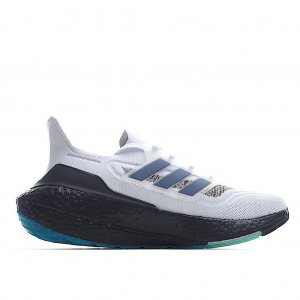 Tênis Adidas UltraBoost 21 - Branco Preto e Azul Escuro - Masculino