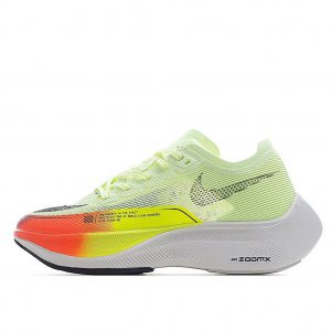 Tênis Nike ZoomX Vaporfly NEXT% Elite - Branco Verde e Amarelo - Feminino 