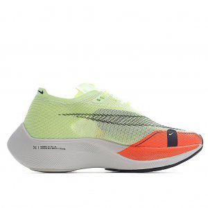 Tênis Nike ZoomX Vaporfly NEXT% Elite - Branco Verde e Amarelo - Feminino