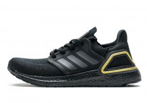 Tênis Adidas UltraBoost 20 - Preto e Dourado - Masculino 