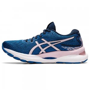 TÊNIS ASICS GEL NIMBUS 24 - AZUL E ROSA - FEMININO 