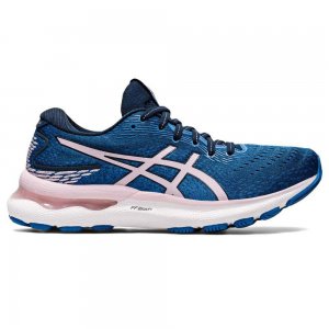 TÊNIS ASICS GEL NIMBUS 24 - AZUL E ROSA - FEMININO