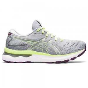 TÊNIS ASICS GEL NIMBUS 24 - CINZA E VERDE CLARO - FEMININO