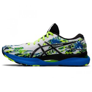 TÊNIS ASICS GEL NIMBUS 24 - BRANCO E VERDE - MASCULINO 