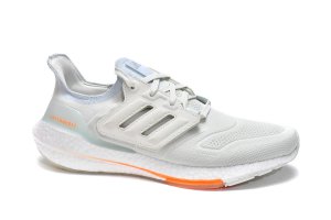 Tênis Adidas UltraBoost 22 - Cinza Claro e Laranja - Masculino