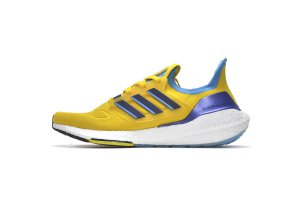 Tênis Adidas UltraBoost 22 - Amarelo e Azul - Masculino 