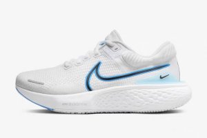 Tênis Nike ZoomX Invincible Run Flyknit 2 - Branco e Azul - Masculino  