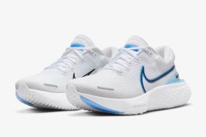 Tênis Nike ZoomX Invincible Run Flyknit 2 - Branco e Azul - Masculino 