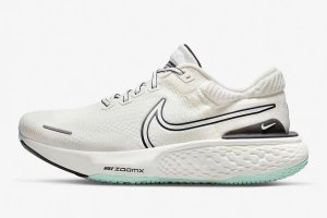 Tênis Nike ZoomX Invincible Run Flyknit 2 - Branco e Azul Claro - Masculino 