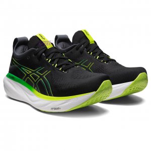 Tênis Asics Gel Nimbus 25 - Masculino - Preto e Verde Limão