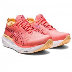 Tênis Asics Gel Nimbus 25 - Feminino - Coral 