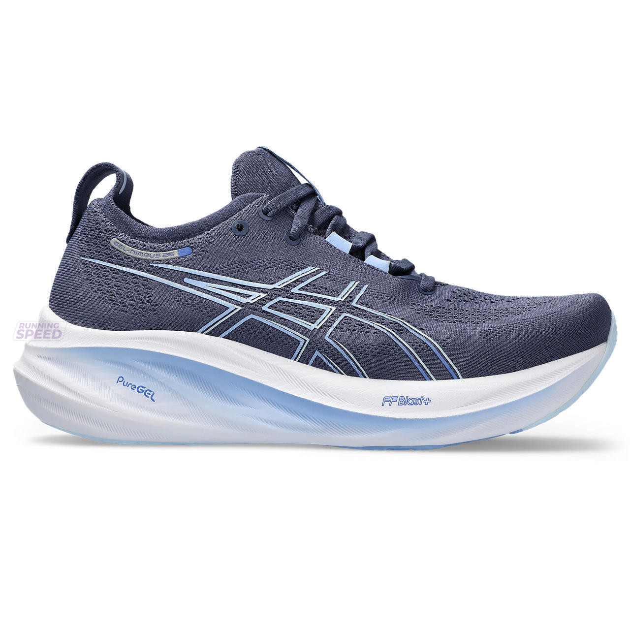 Tênis Asics Gel Nimbus 26 - Azul e Cinza - Feminino 